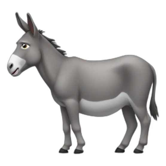 donkey-on-rails sticker