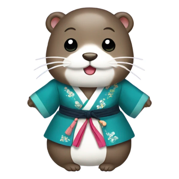 Hanbok dress otter sticker