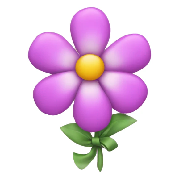 Flowers with bow sticker