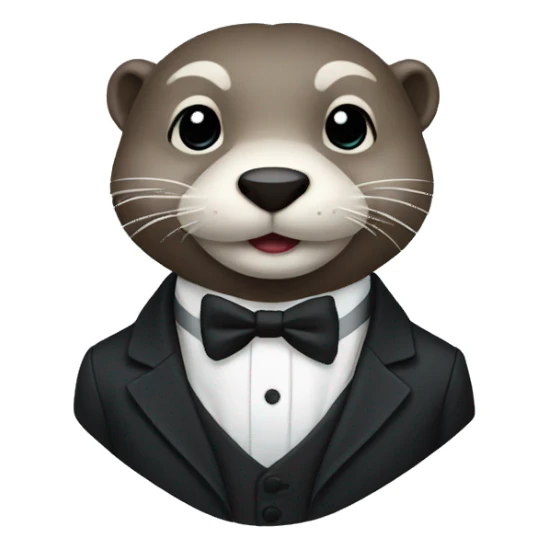 Otter In tux sticker