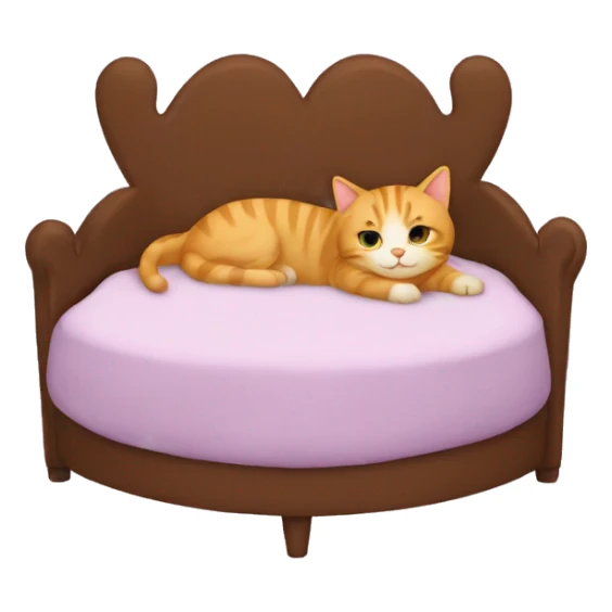 Heart shaped bed with a cat on it  sticker