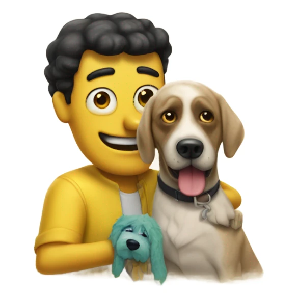 Bob esponja con un perro sticker