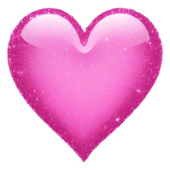 Pink sparkle heart sticker