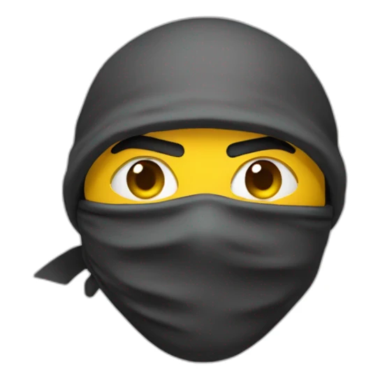 Ninja entre humo sticker