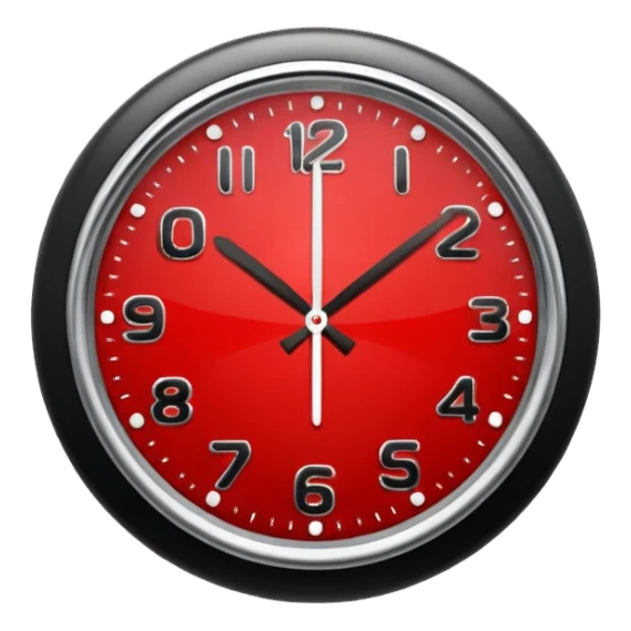 Red clock with "RED" written in the center. sticker