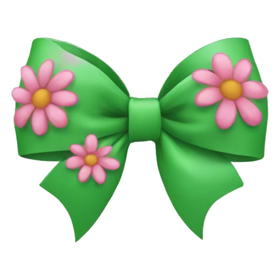 bow on flower sticker
