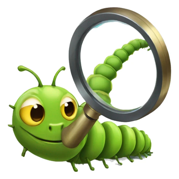 magnifying glass caterpillar  sticker
