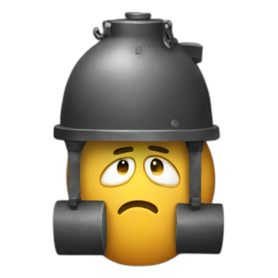 Sad bomb sticker