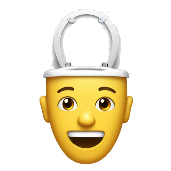 head inside a toilet skibidi style sticker