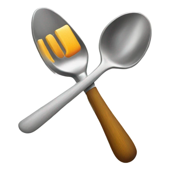 Spoon with lighter unter it sticker