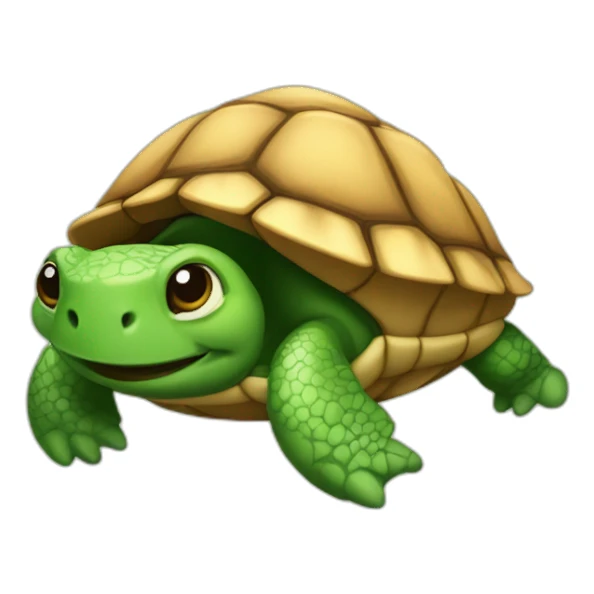 Tortue avec des cheveux sticker
