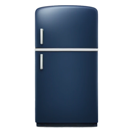 Realistic navy blue fridge isolated. sticker
