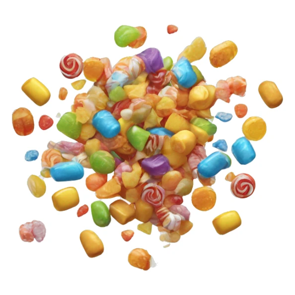 variety of candy falling sticker