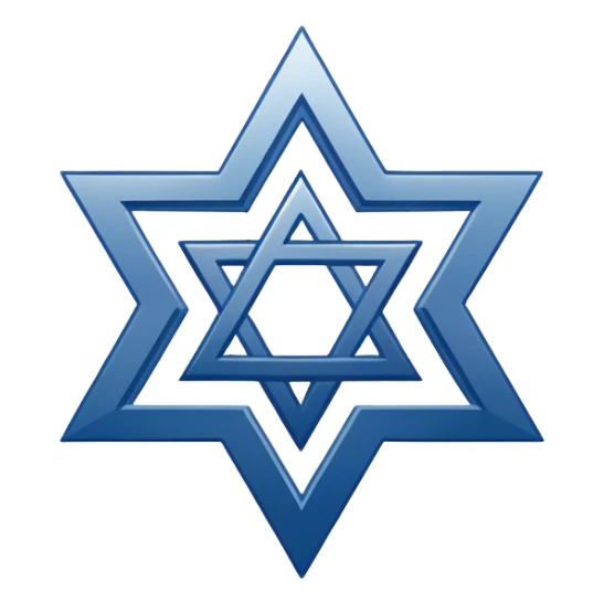 Jewish star on white sticker