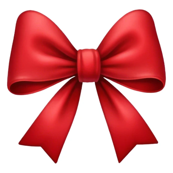 Red velvet bow sticker
