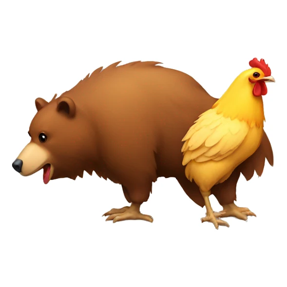 Bear chicken sticker