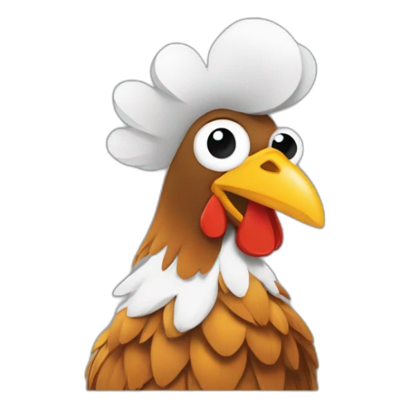Pollo al secador de pelo sticker
