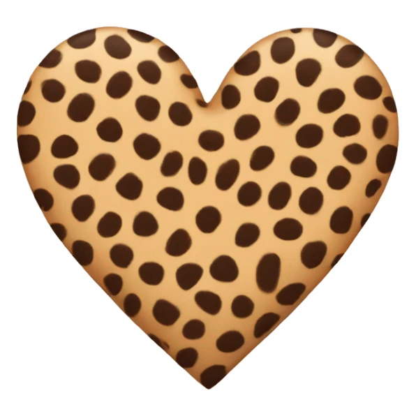 Cheetah print heart sticker