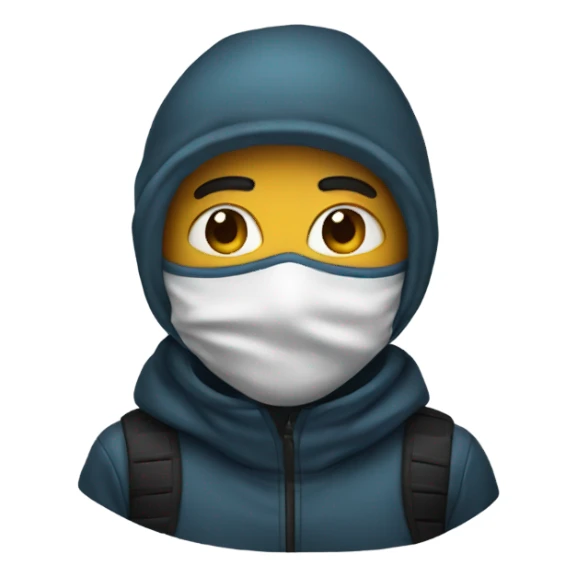 kid with a ski mask  sticker