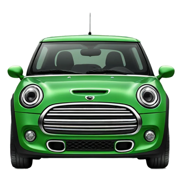 Green mini-cooper car 2024 sticker
