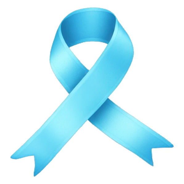 sky blue ribbon sticker