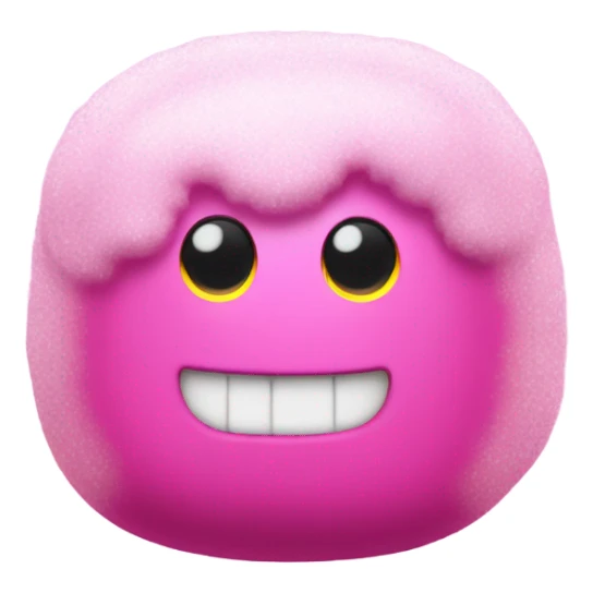 Hot pink marshmallow with glitter sticker