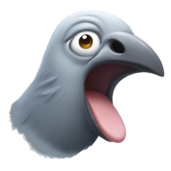 pigeon face crying laughing sticker