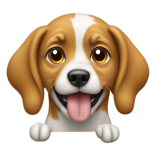 Dog sticking dog out  sticker