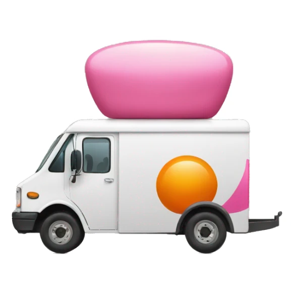 Orange and pink U-Haul sticker
