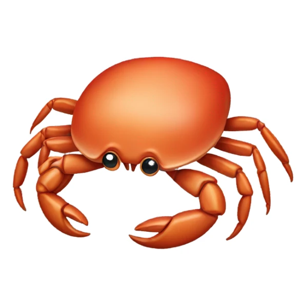 Crab wearing a winter coat sticker