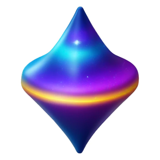 Spinning top with galaxy colours  sticker