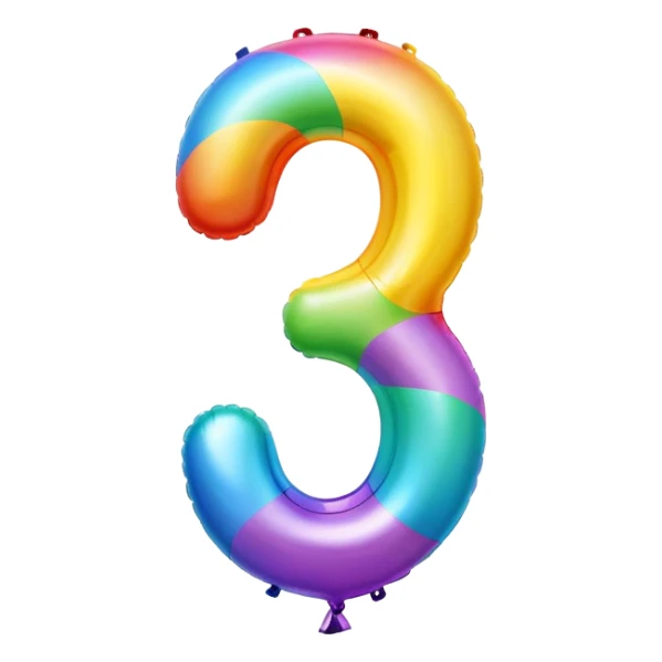 number balloon sticker