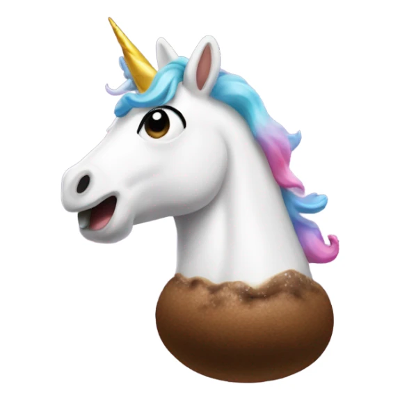 Poop unicorn  sticker