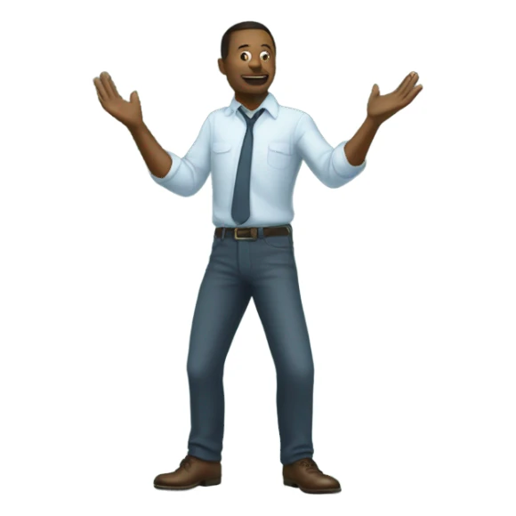 A man with dollar bills raining down on him sticker