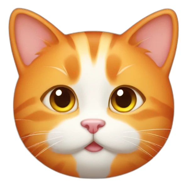 cute orange cat sticker