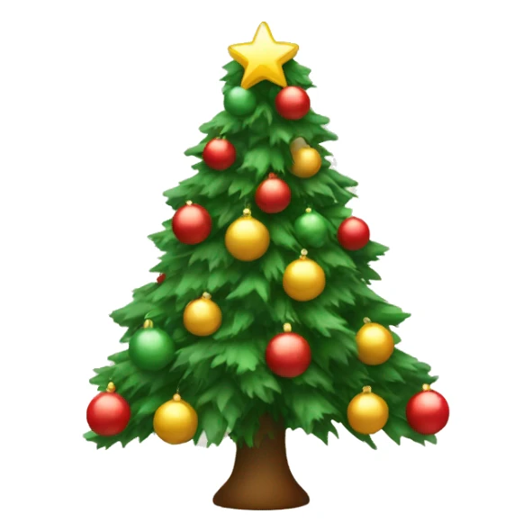 Cristmas tree with balls sticker