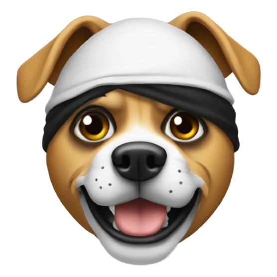 Dog with robber mask sticker