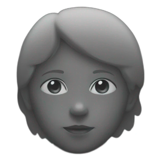 child silhouette, from face, no colour sticker