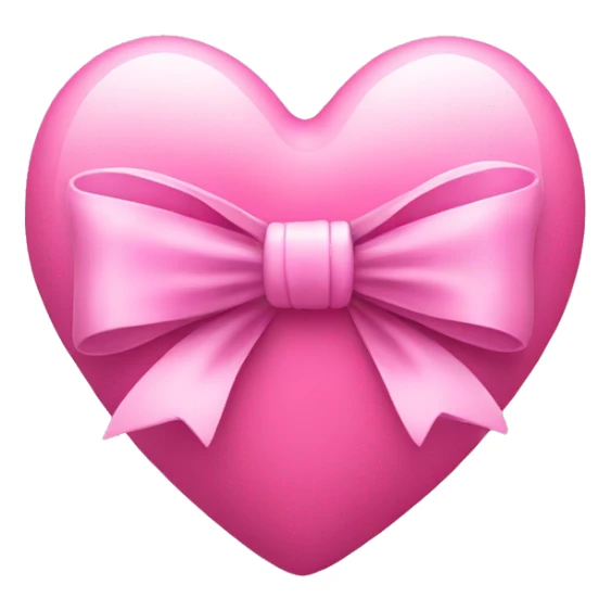 a pink heart with a bow sticker