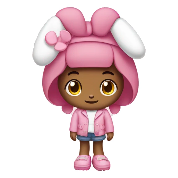 my melody wearing crocs sticker