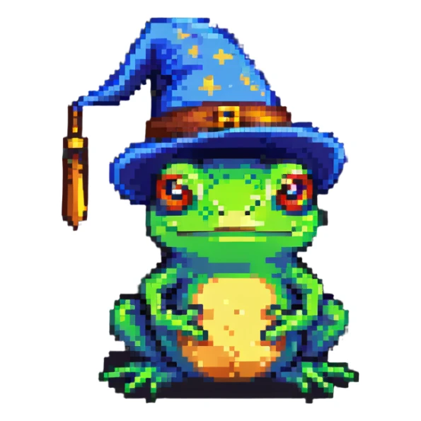wizard frog sticker