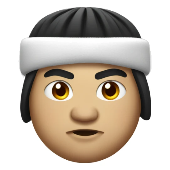 sumo wrestler wearing beanie sticker