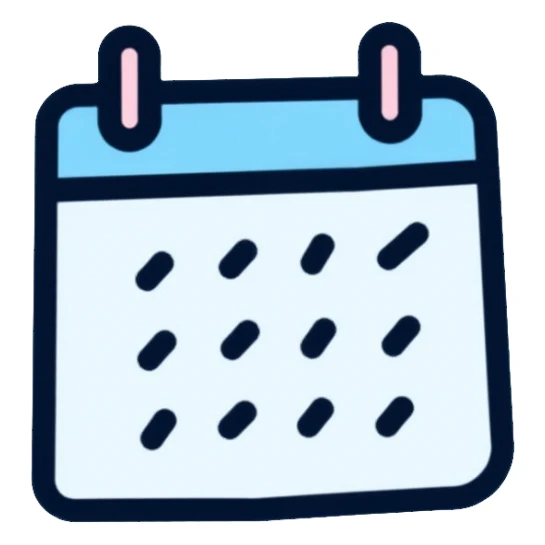 pastel blue calendar sticker