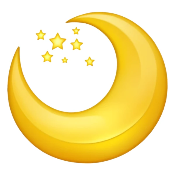 Crescent moon sticker