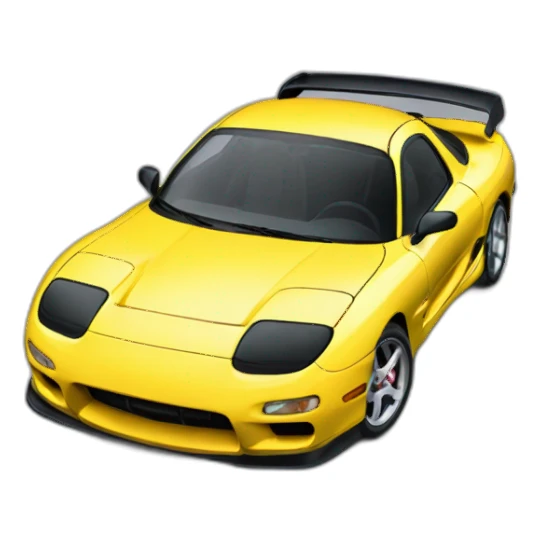 yellow rx-7 fd3s car sticker