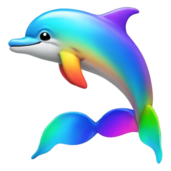 Rainbow Dolphin sticker