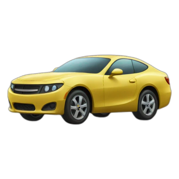 car with a sunglasses  sticker