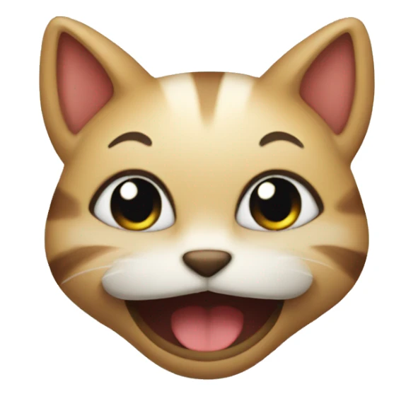 Emoji mewing sticker
