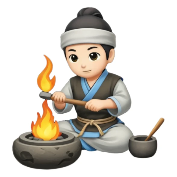 A Japanese stone forge sticker