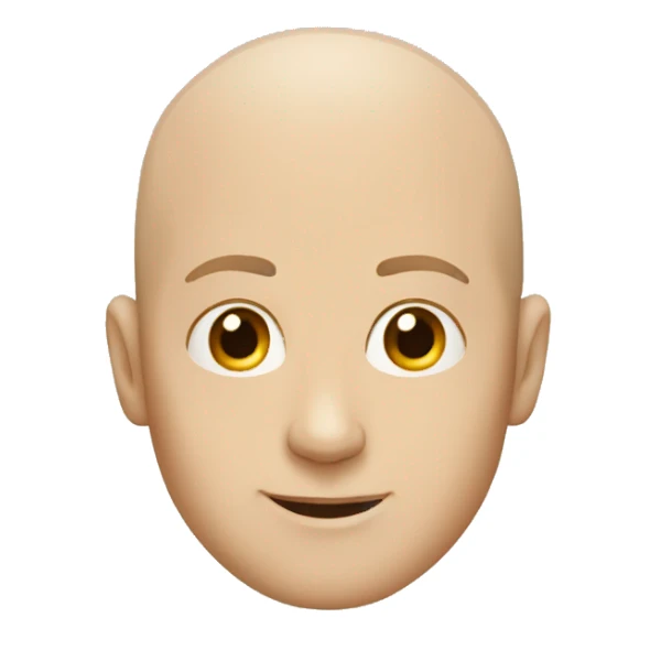 Bald white guy sticker